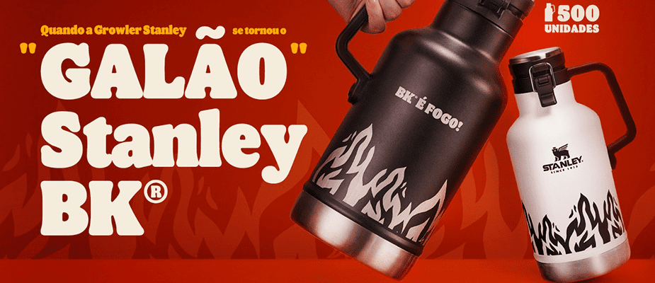 Imagem destaque: Burger King e Stanley criam galões térmicos para free refill