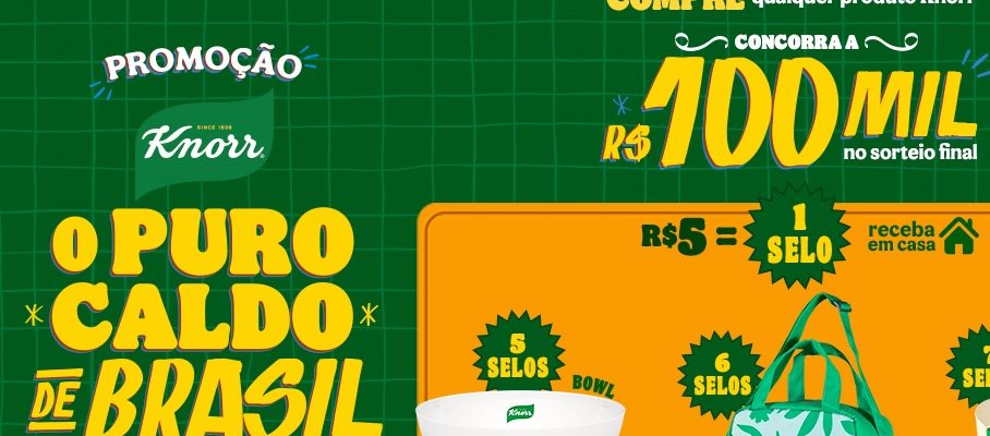 Imagem destaque: Knorr lança promoção “Puro Caldo de Brasil” que sorteará prêmio final de R$ 100 mil