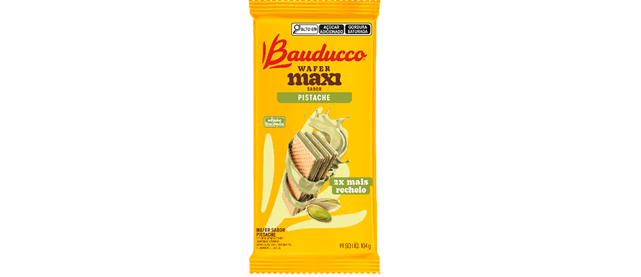 Imagem destaque: Wafer sabor pistache é a novidade da Bauducco
