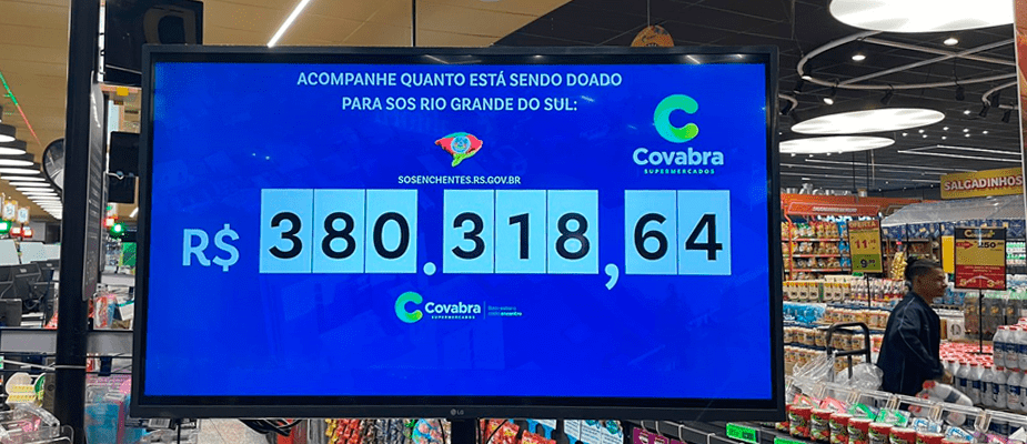 Imagem destaque: Covabra doa R$ 380 mil ao Rio Grande do Sul