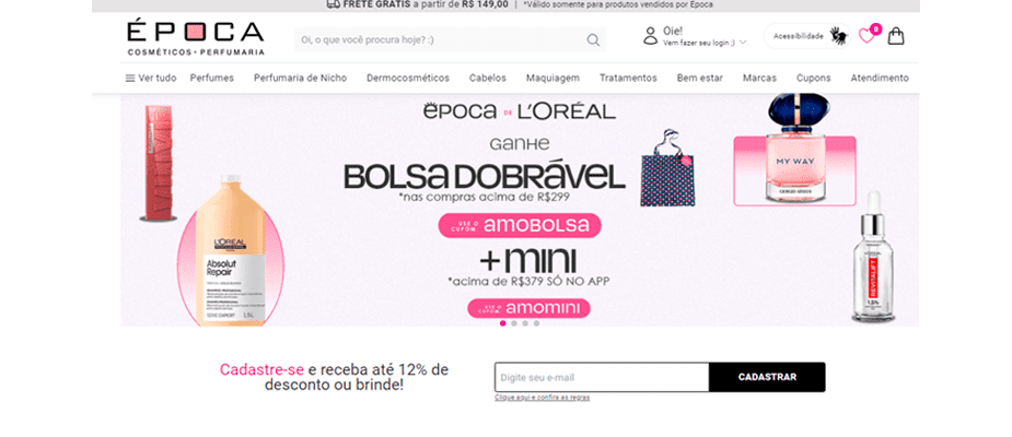 Imagem destaque: Época Cosméticos estreia marketplace de beleza e perfumaria