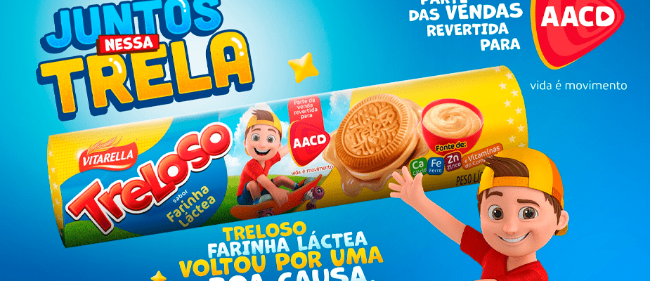 Imagem destaque: Treloso relança biscoito recheado em campanha de impacto social