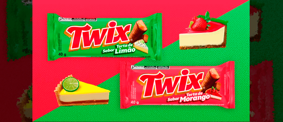 Imagem destaque: Twix traz novos sabores Torta de Morango e Torta de Limão