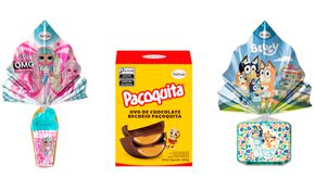 Imagem: Grupo Marilan lança ovos de Páscoa em parceria com Paçoquita, LOL OMG e Bluey