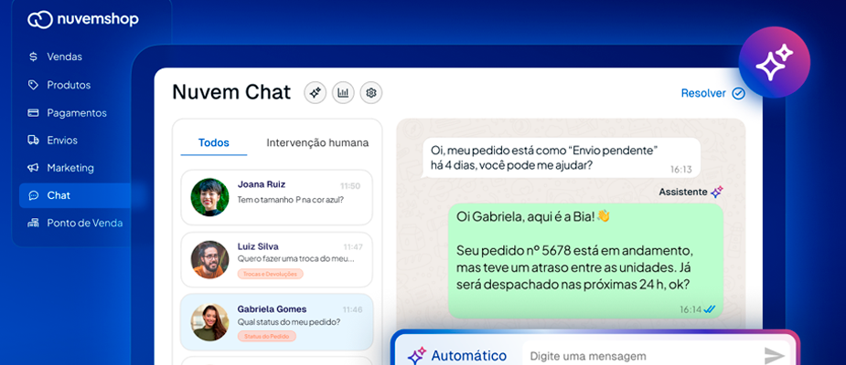 Imagem destaque: Nuvemshop investe R$ 55 milhões em IA e lança Nuvem Chat