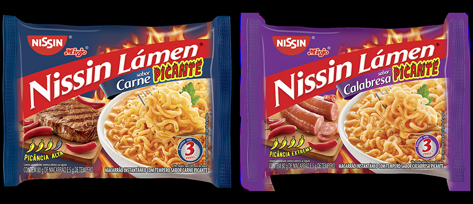 Imagem destaque: Nissin lança dois sabores picantes para linha Lámen