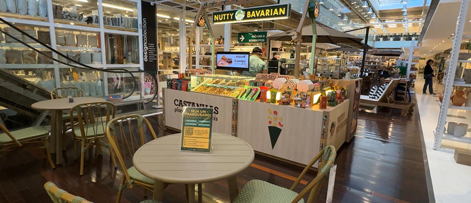Imagem destaque: Novo formato da Nutty Bavarian traz quiosque de 15 metros quadrados