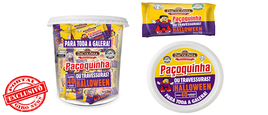 Imagem destaque: Paçoquinha DaColônia recebe nova embalagem para o Halloween