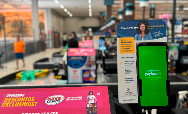 Imagem: Payface instala pagamento por biometria facial no Savegnago Supermercados