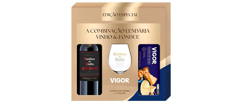 Imagem destaque: Vigor e Casillero del Diablo criam pack de produtos para o inverno