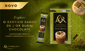 Imagem: L’OR amplia aposta no mercado de sachês e lança cappuccino Dubai Chocolate