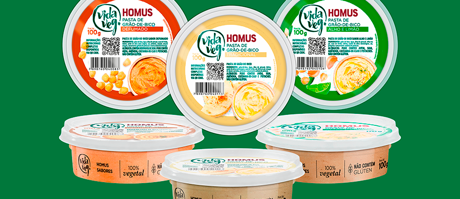 Imagem destaque: Vida Veg lança linha Homus Sabores, com três versões