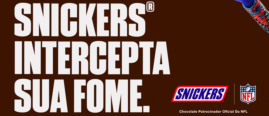 Imagem destaque: Snickers anuncia campanha para a NFL no Brasil