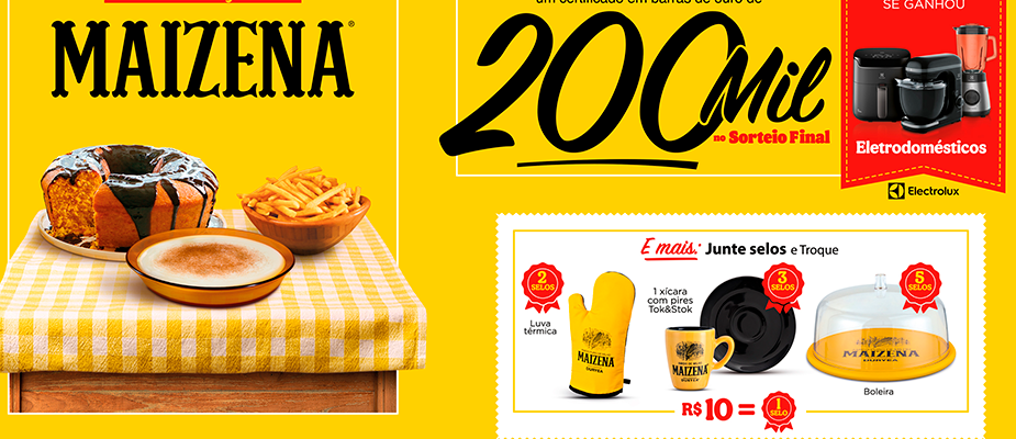 Imagem destaque: Maizena anuncia promoção com prêmios da Electrolux