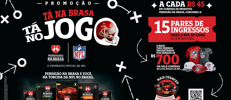 Imagem destaque: Perdigão na Brasa sorteia ingressos para a NFL no Brasil