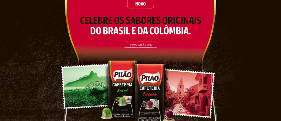 Imagem destaque: Pilão lança Linha Cafeteria Origens nas versões Brasil e Colômbia