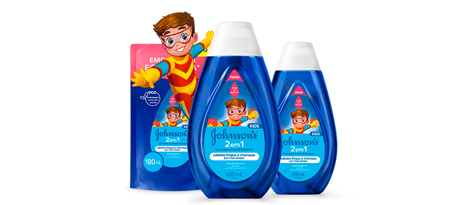 Imagem destaque: Johnson’s amplia portfólio com shampoo e condicionador 2 em 1