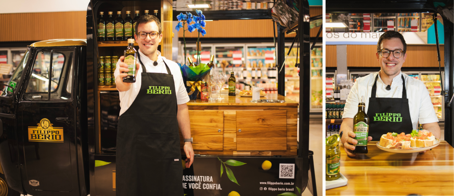 Imagem destaque: TukTuk Filippo Berio leva degustação itinerante a PDVs e gera crescimento expressivo de sell-out