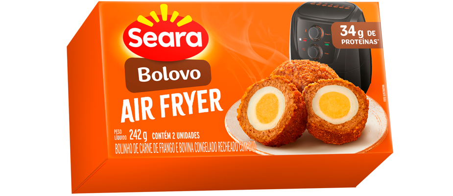Imagem destaque: Seara amplia linha Air Fryer e apresenta o Bolovo