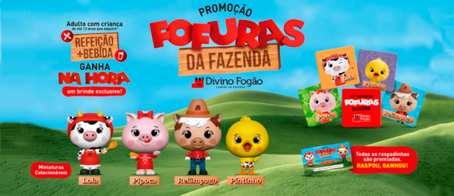 Imagem destaque: Divino Fogão aposta em animais colecionáveis para o Dia das Crianças
