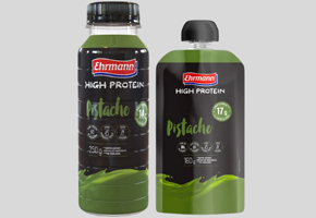 Imagem: Ehrmann adiciona iogurtes de pistache à linha High Protein
