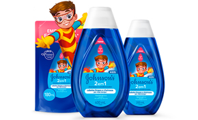 Imagem: Johnson's amplia portfólio com shampoo e condicionador 2 em 1