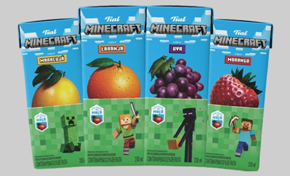 Imagem: Tial lança linha de sucos com embalagem do jogo Minecraft