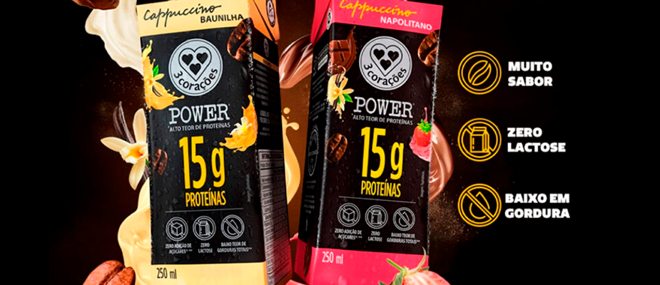 Imagem destaque: 3 Corações amplia portfólio da linha Cappuccino Power com dois novos sabores
