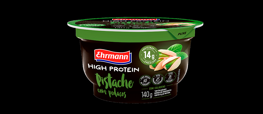 Imagem destaque: Ehrmann lança High Protein sabor pistache em copo