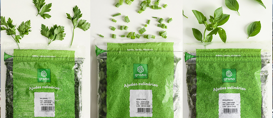 Imagem destaque: Linha de temperos congelados da Grano Alimentos chega em novo canal