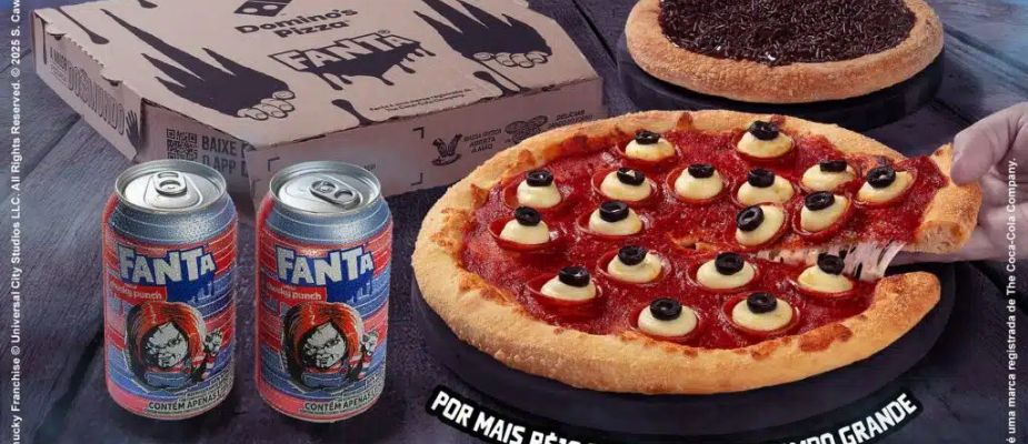 Imagem destaque: Domino’s e Fanta firmam parceria para o lançamento de combo no Halloween