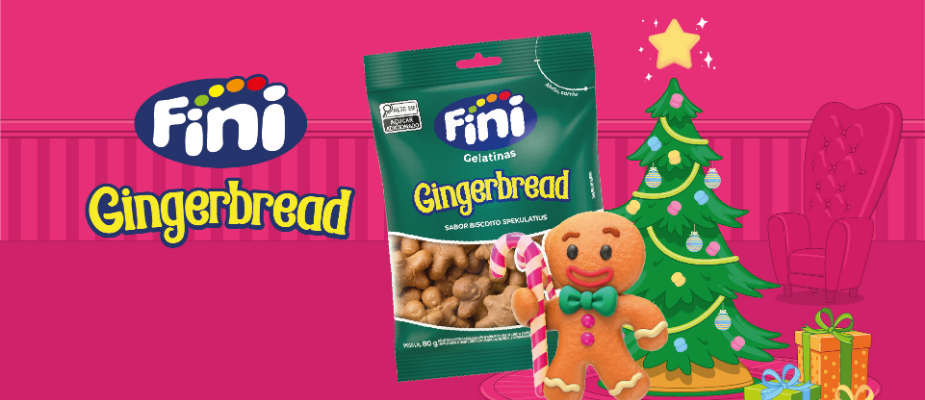 Imagem destaque: Fini lança Gingerbread em versão de bala de gelatina para o Natal