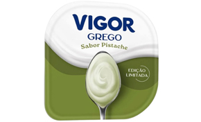 Imagem: Vigor lança iogurte Grego sabor Pistache com nova identidade visual