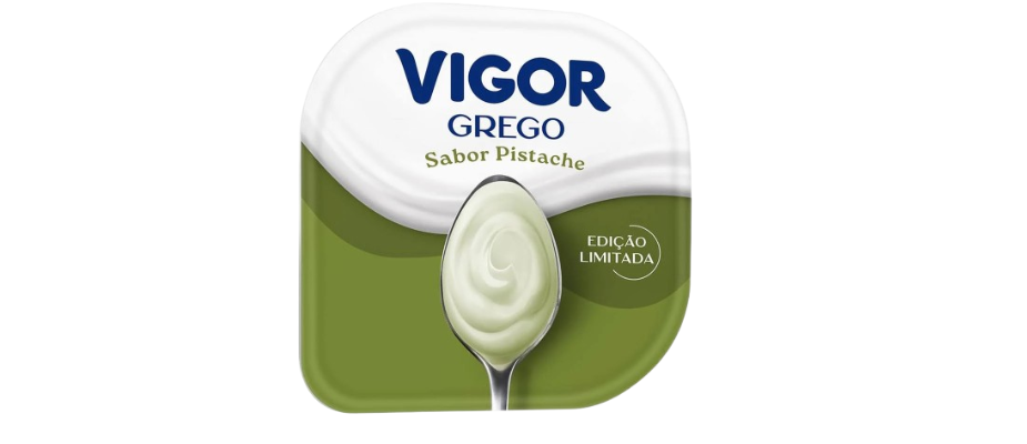 Imagem destaque: Vigor lança iogurte Grego sabor Pistache com nova identidade visual