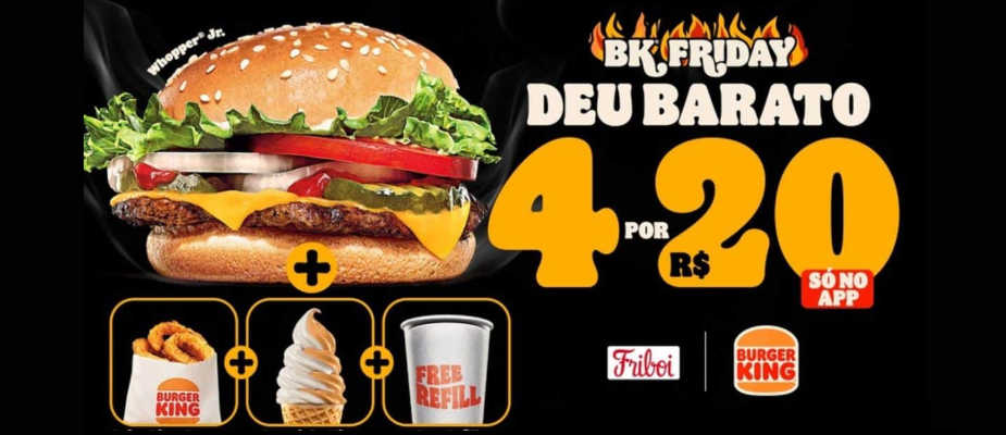 Imagem destaque: Burger King lança oferta no mês da Black Friday