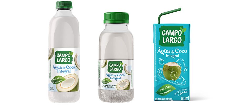 Imagem destaque: Água de Coco da Campo Largo apresenta nova identidade visual