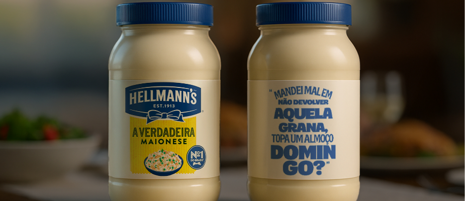Imagem destaque: Em parceria com o iFood, Hellmann’s anuncia novos rótulos exclusivos para o delivery em SP