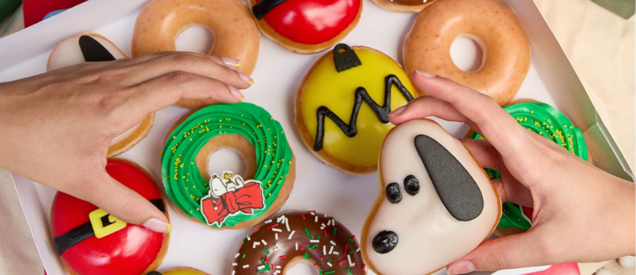 Imagem destaque: Krispy Kreme lança novos sabores temáticos para o Natal