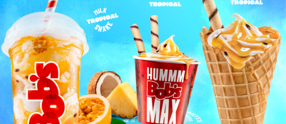 Imagem destaque: Bob’s apresenta linha de sobremesas tropicais para o Verão