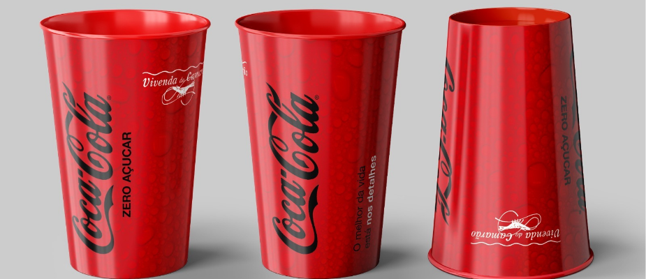 Imagem destaque: Vivenda do Camarão e Coca-Cola lançam copos colecionáveis no fim do ano