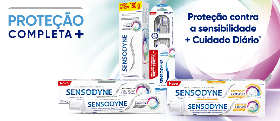 Imagem destaque: Linha Sensodyne Proteção Completa+ oferece ampla gama de cremes dentais para uso diário e múltiplos benefícios