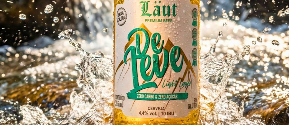 Imagem destaque: Cervejaria Läut aposta em novo visual para a De Leve Long Neck