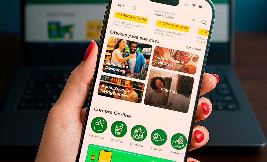 Imagem: Giga Atacado lança e-commerce e aplicativo para fortalecer omnicanalidade