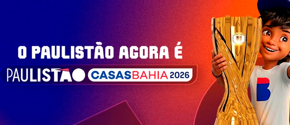 Imagem destaque: Naming rights do Campeonato Paulista deste ano será assumido pela Casas Bahia