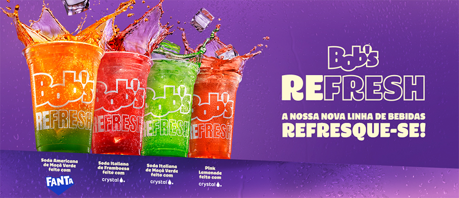 Imagem destaque: Bob’s lança plataforma de bebidas e quatro sabores de soda para o verão