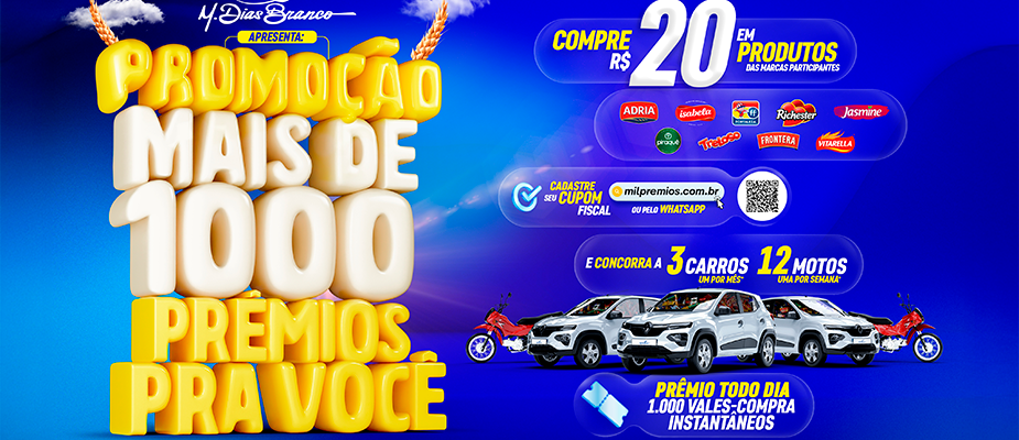 Imagem destaque: M. Dias Branco lança sua primeira promoção multimarcas