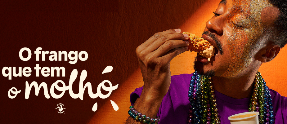 Imagem destaque: Popeyes aposta em campanha com balde de frango e molhos para o Carnaval