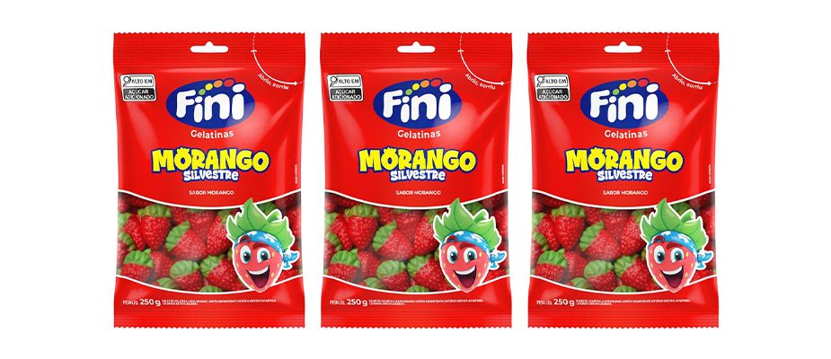 Imagem destaque: Fini lança bala de gelatina Morango Silvestre