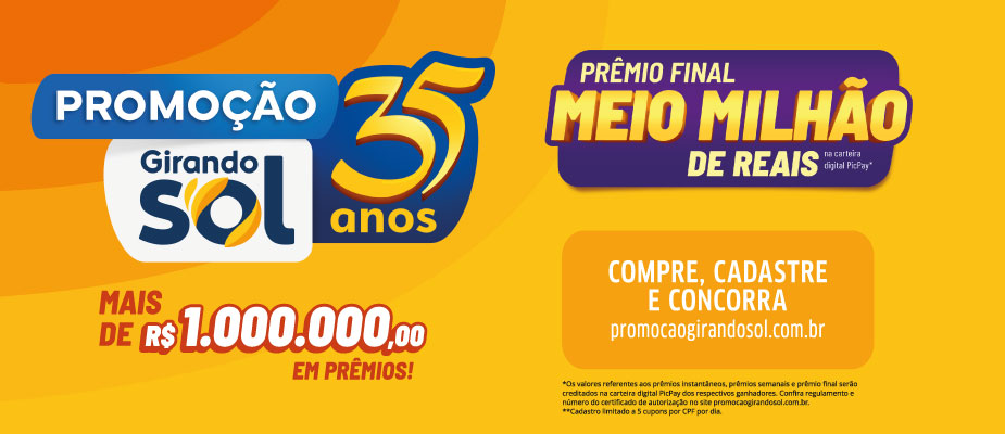 Imagem destaque: Girando Sol lança promoção de R$ 1 milhão em prêmios e relança linha de Limpadores Perfumados