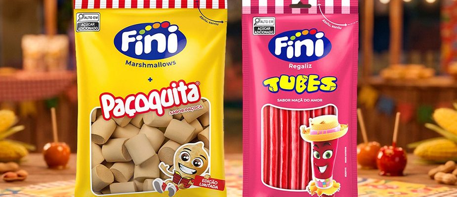 Imagem destaque: Fini amplia linha com Tubes sabor Maçã do Amor e Marshmallow Paçoquita
